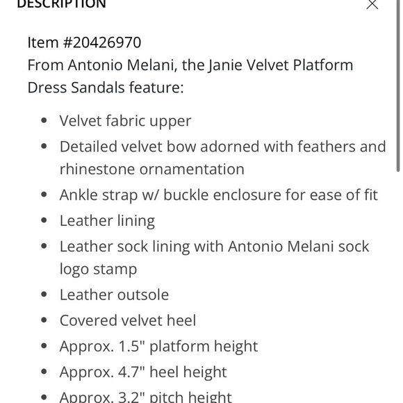 Antonio Melani Janie Black Velvet Platform Angel Rhinestone Bow Feather Size 7.5 - Picture 5 of 16